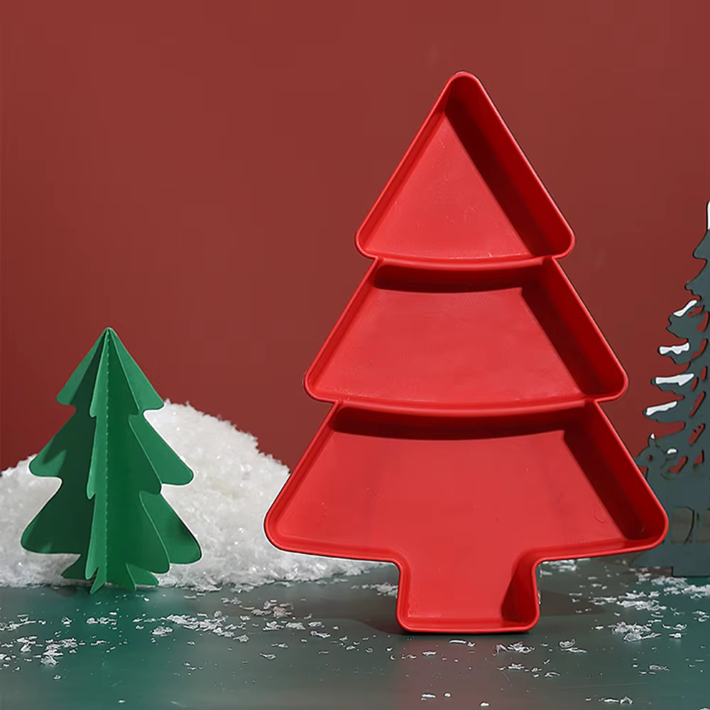 Assiette en forme d'arbre de Noël