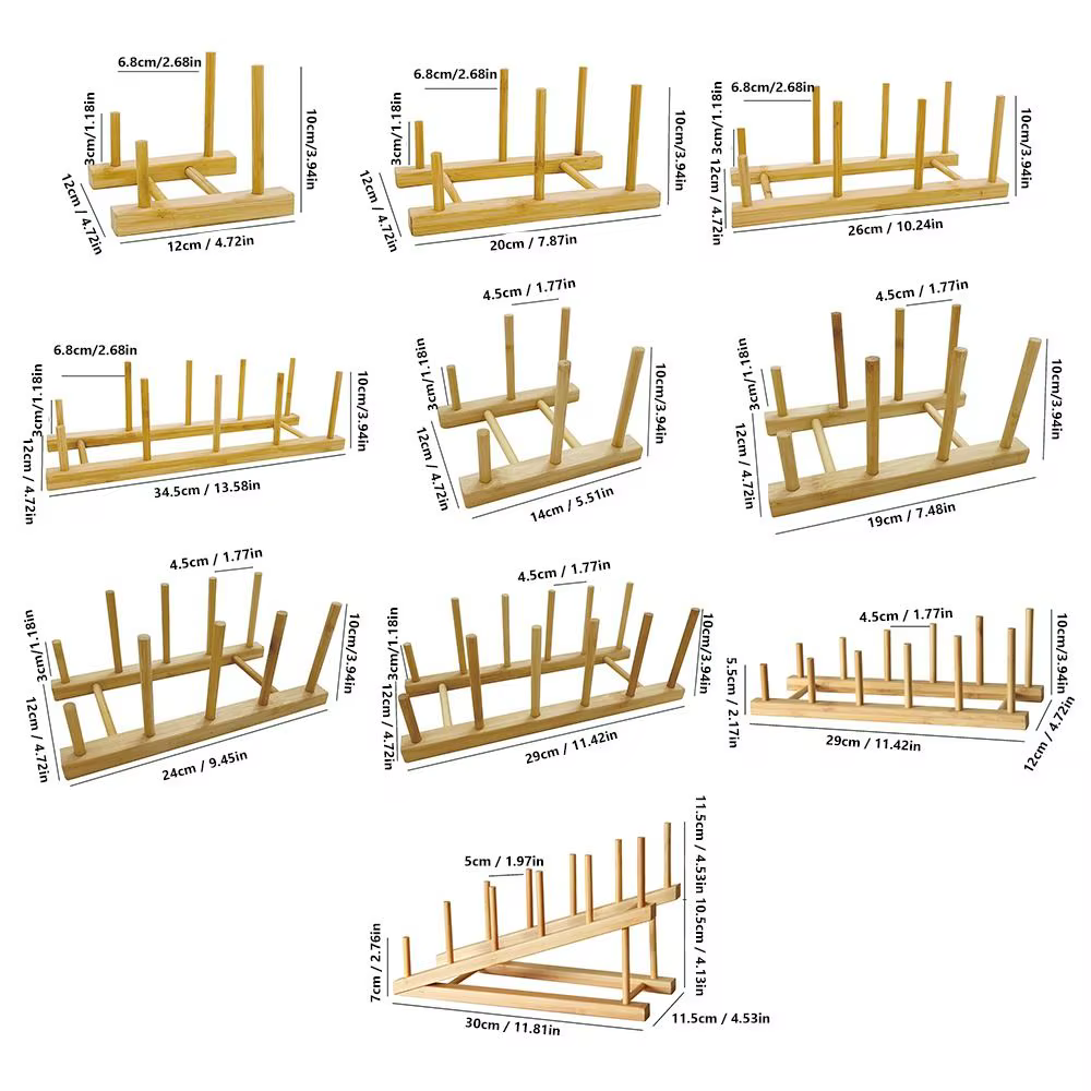 Égouttoir à vaisselle en bois peu encombrant