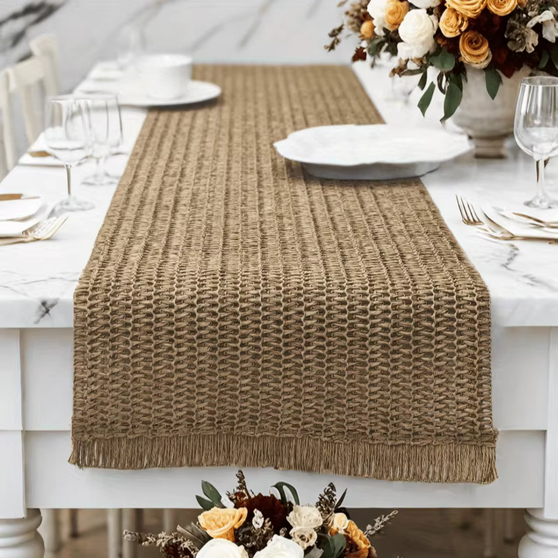 Napperon en paille tissé de Style Vintage