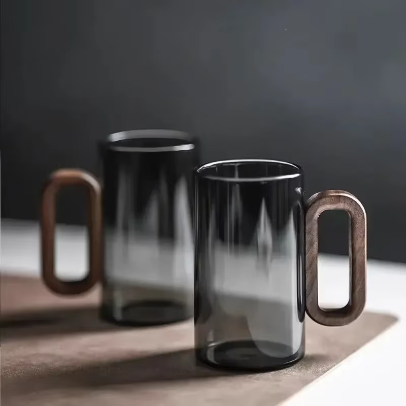 Tasse monocouche en bois de verre