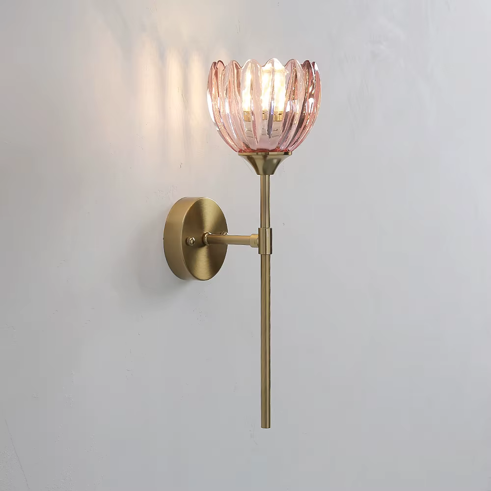 Applique murale led en verre de couleur moderne, luminaire décoratif d'intérieur, idéal pour une chambre à coucher, un salon, une salle à manger ou une table de chevet