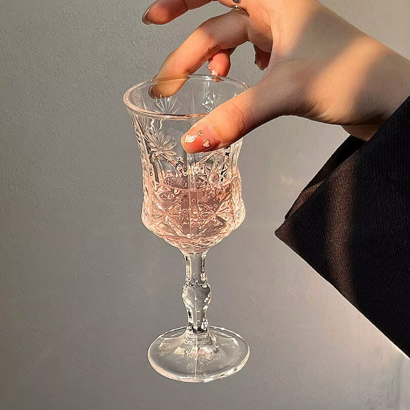 2 pièces ustensiles à vin verres à Champagne 50 ml/100 ml verre à vin rouge de Style français Vintage Relief tasse