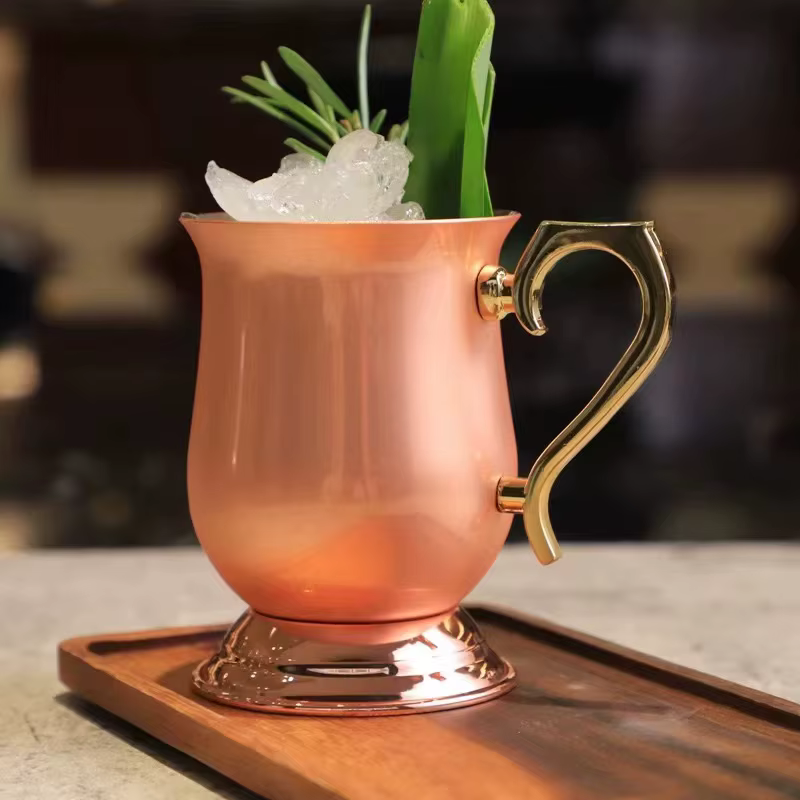 Tasse mule de moscou de 340ml, plaquée cuivre, blazer bleu, tasse à Cocktail