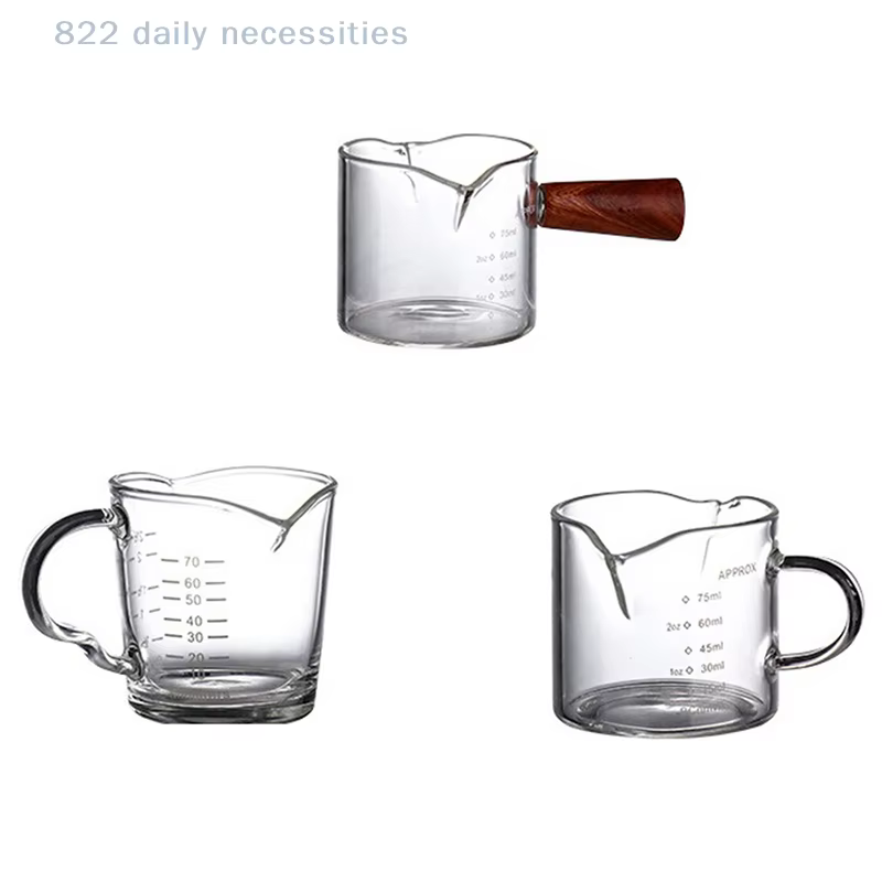 Verre doseur à expresso 70/75 ml avec double bec verseur