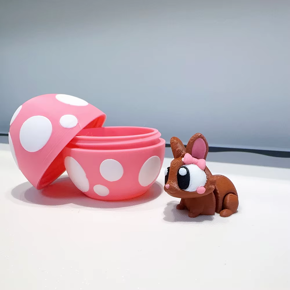 Modèle d'œuf de lapin et de lapin coloré