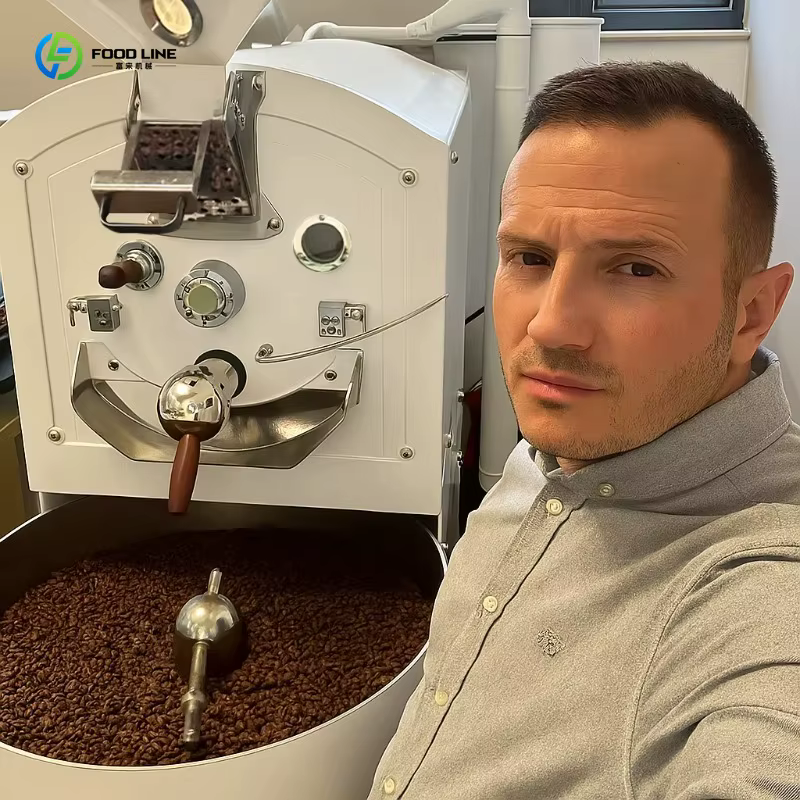 Torréfacteur à café personnalisé de 6 kg, 12 kg, 30 kg, machine à torréfier les grains de café commerciale