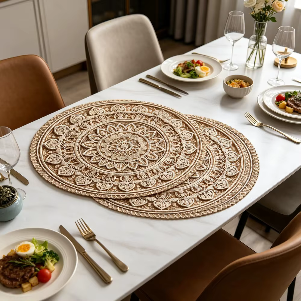 Lot de 8 sets de table ronds