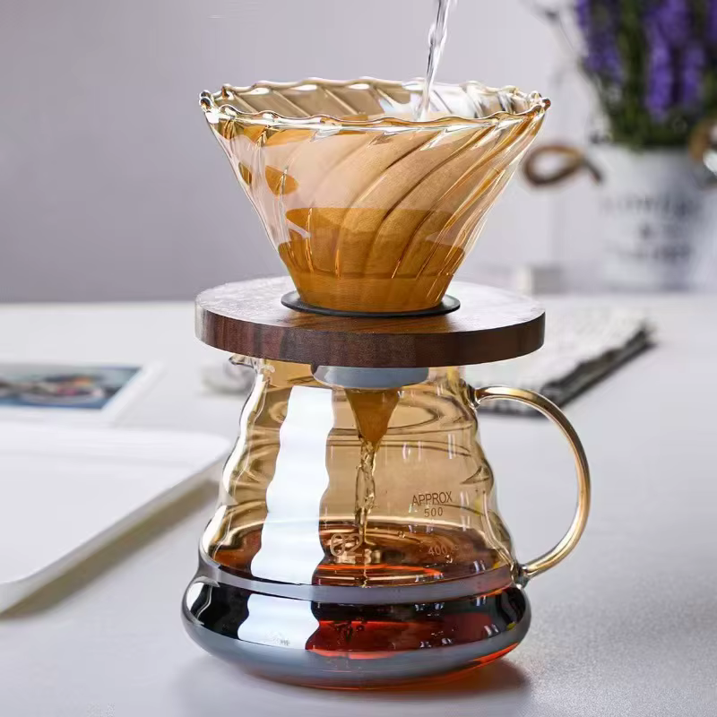 Cafetière brassurera en verre durable