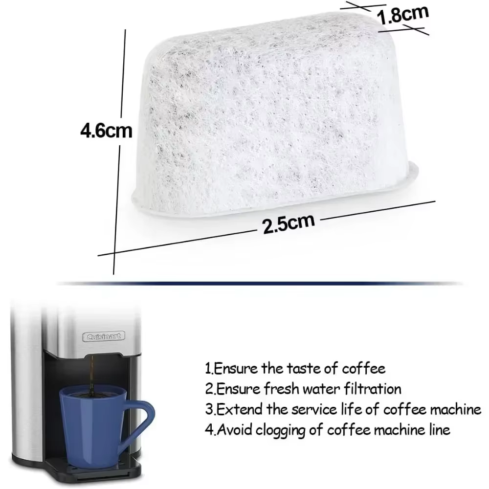 La machine à café remplace le filtre à eau avec 12 filtres à charbon actif