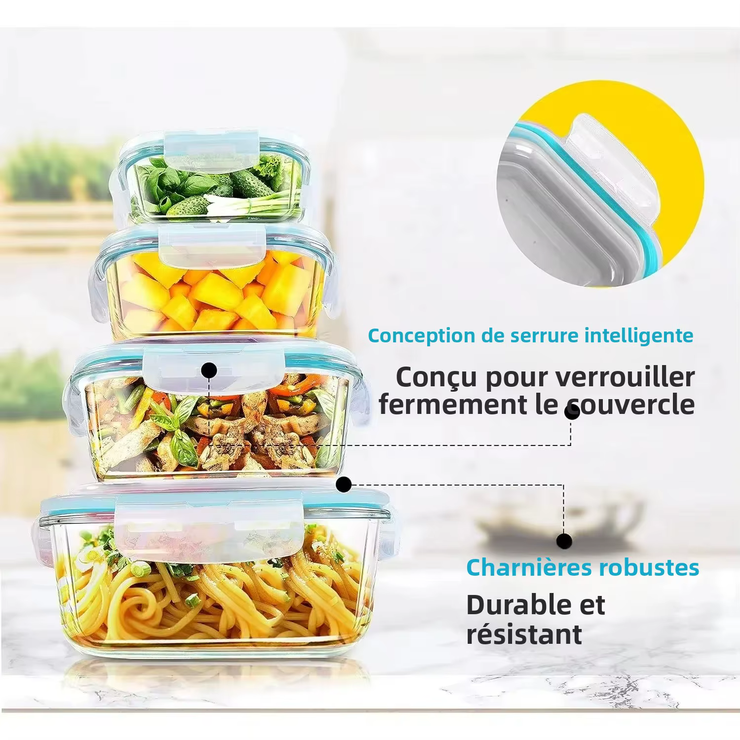 Boîte à déjeuner en verre