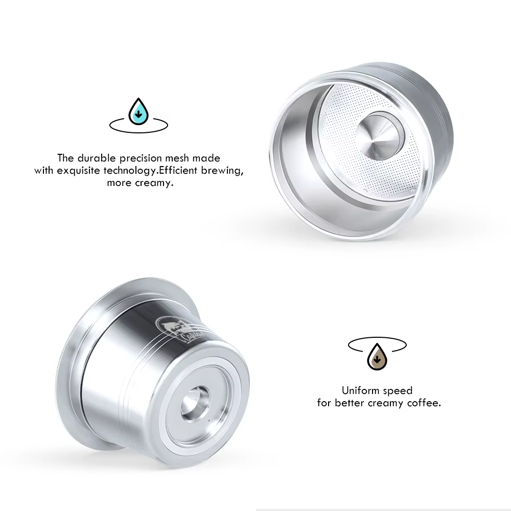 ICafilas dosette de café pour Caffitaly Tchibo Cafissimo réutilisable en acier inoxydable capsule
