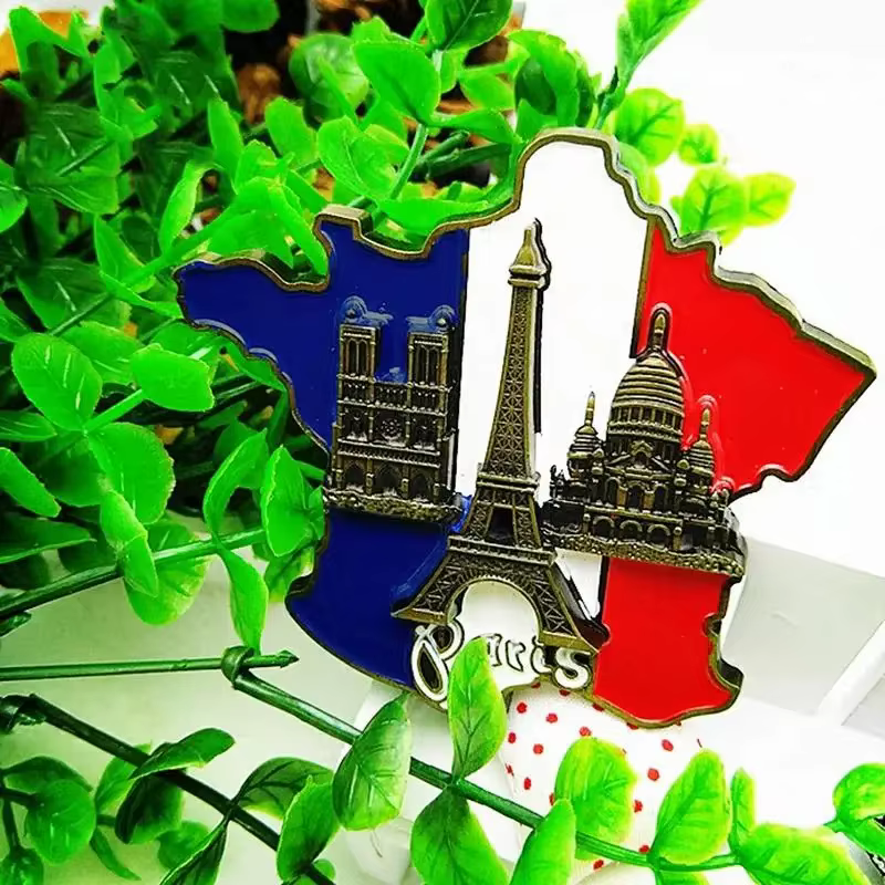 Autocollant de réfrigérateur Carte de France, Souvenir Touristique Européen, Aimants 3D en Résine pour Réfrigérateur, Souvenirs de Paris, Décorations pour la Maison