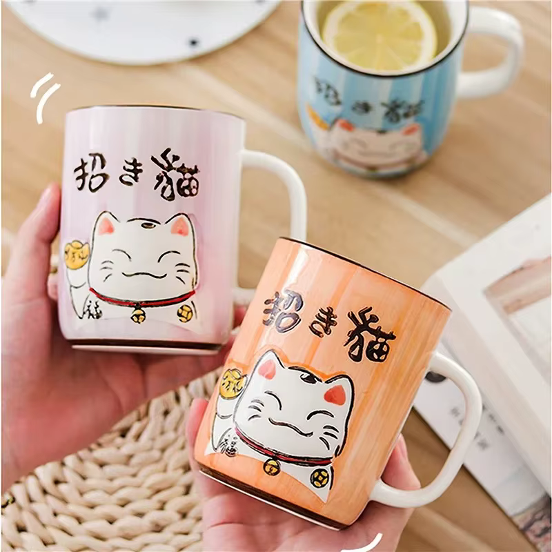 Tasse à eau en céramique de dessin animé japonais