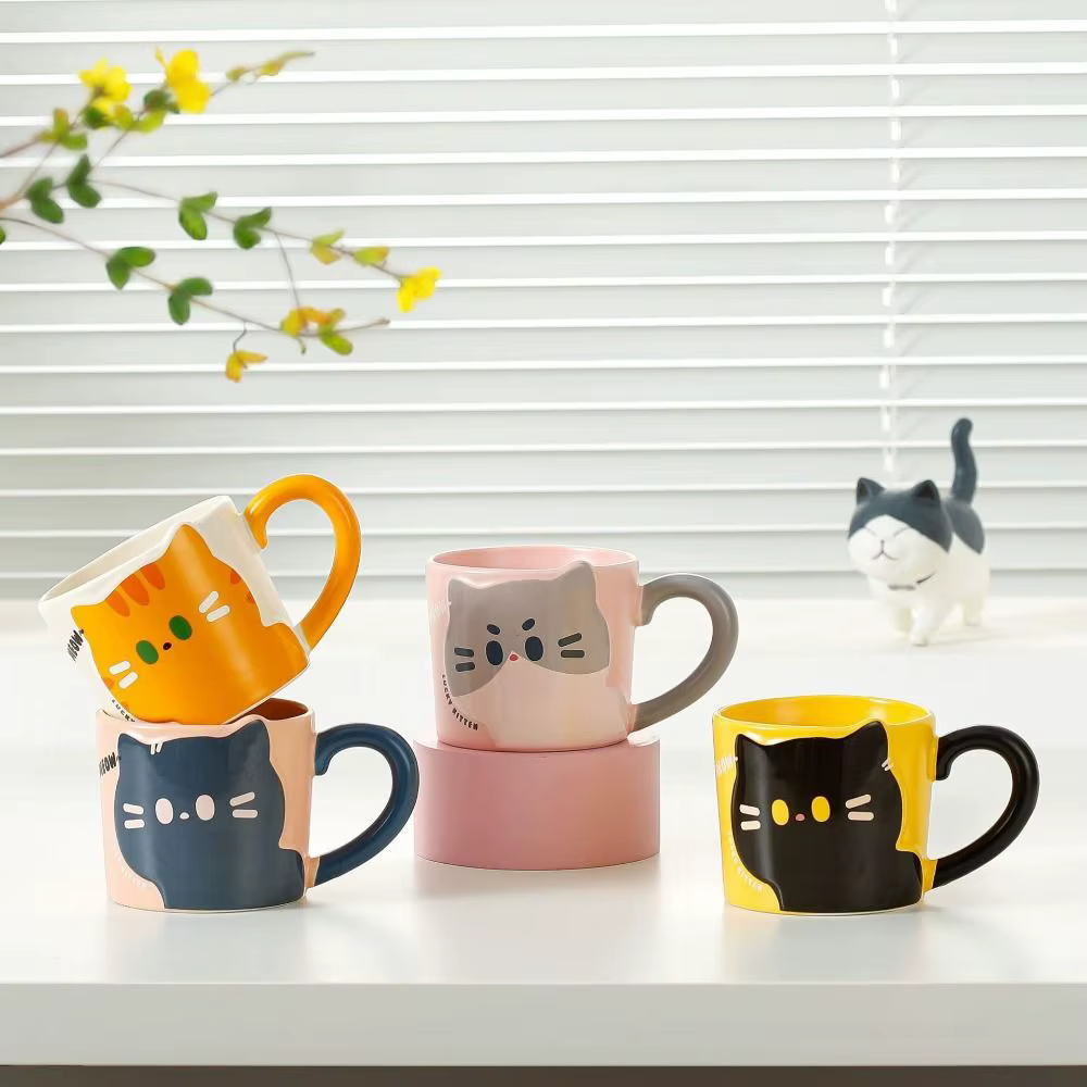 Tasse à café motif chat