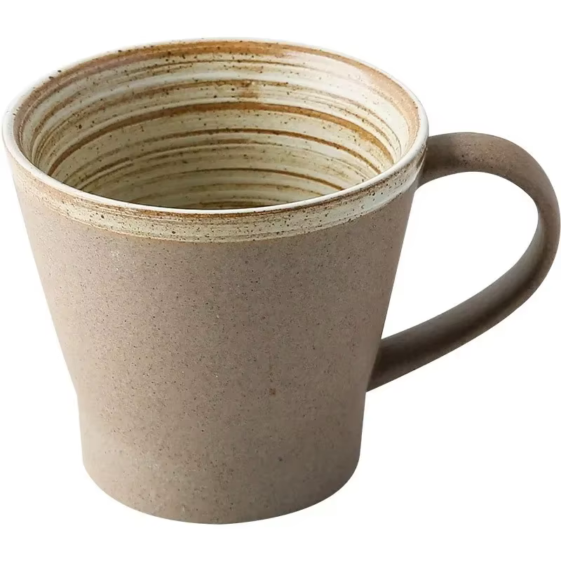 Ensemble de Tasses à Café en Poterie Rétro