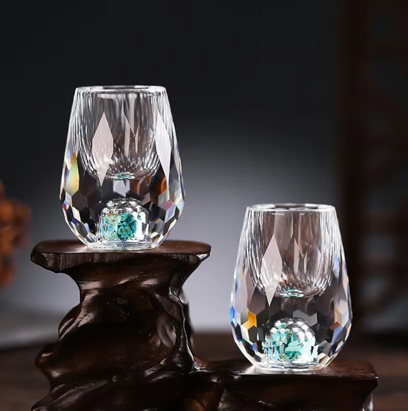1/4/6 pièces diamant cristal liqueur verres ensemble Vodka Shot verre vin