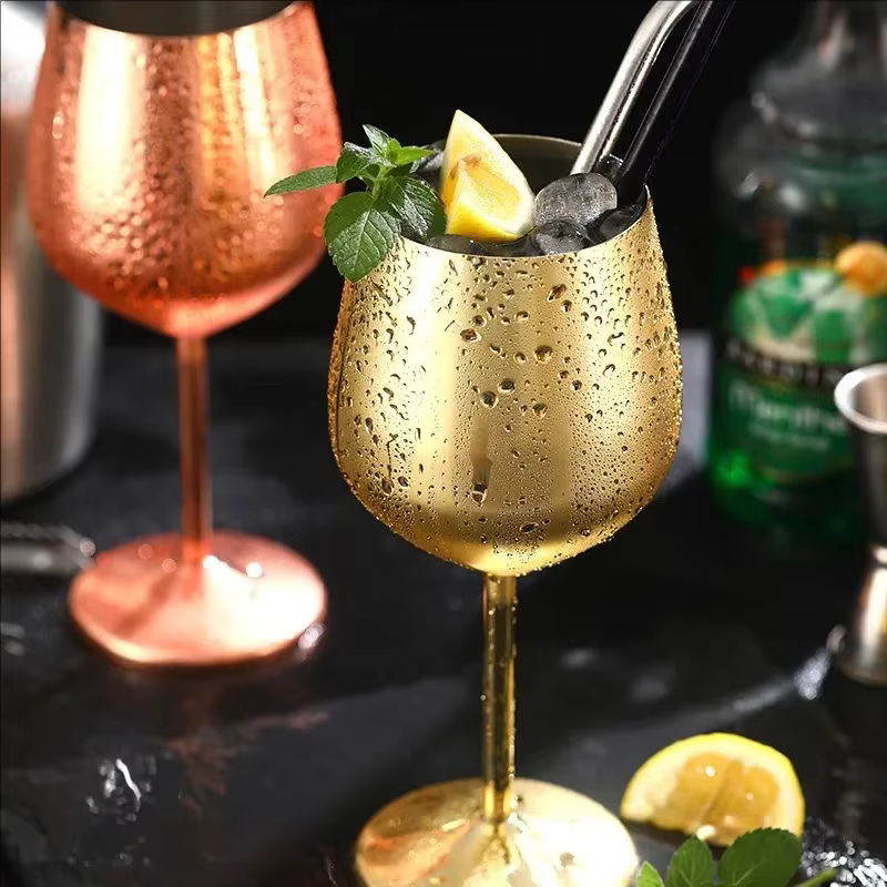 Nouveau Verre à Cocktail en Acier Inoxydable Créatif