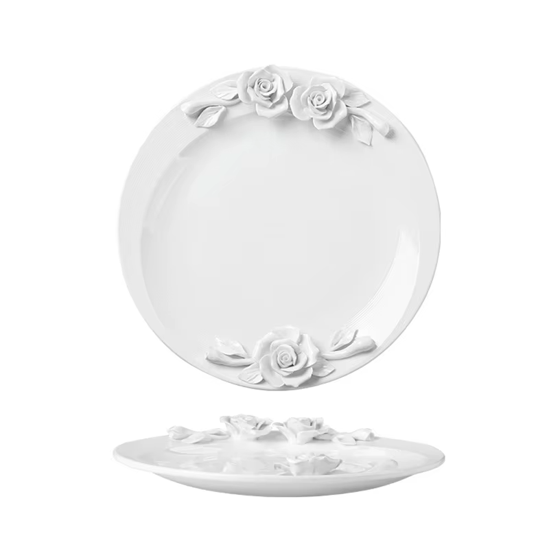 Bol à fleurs, assiette