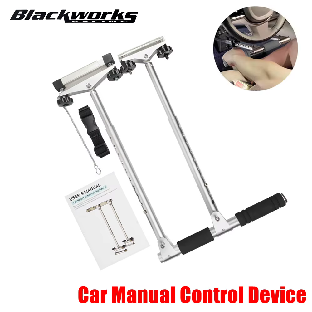 1 ensemble de dispositif de commande manuelle pour voiture pour les conducteurs handicapés, handicapés ou malvoyants, aide à la conduite portable pour conducteurs handicapés, commande manuelle