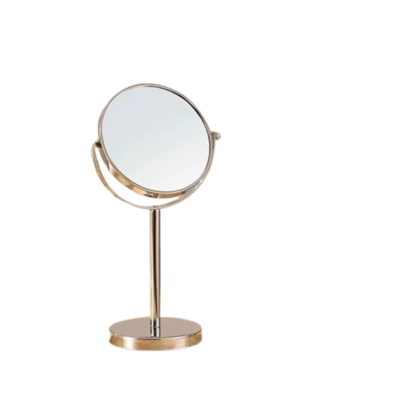 Miroirs muraux de vanité en verre pour salon, miroir sur pied esthétique rond de maquillage, accessoires de décoration pour la maison