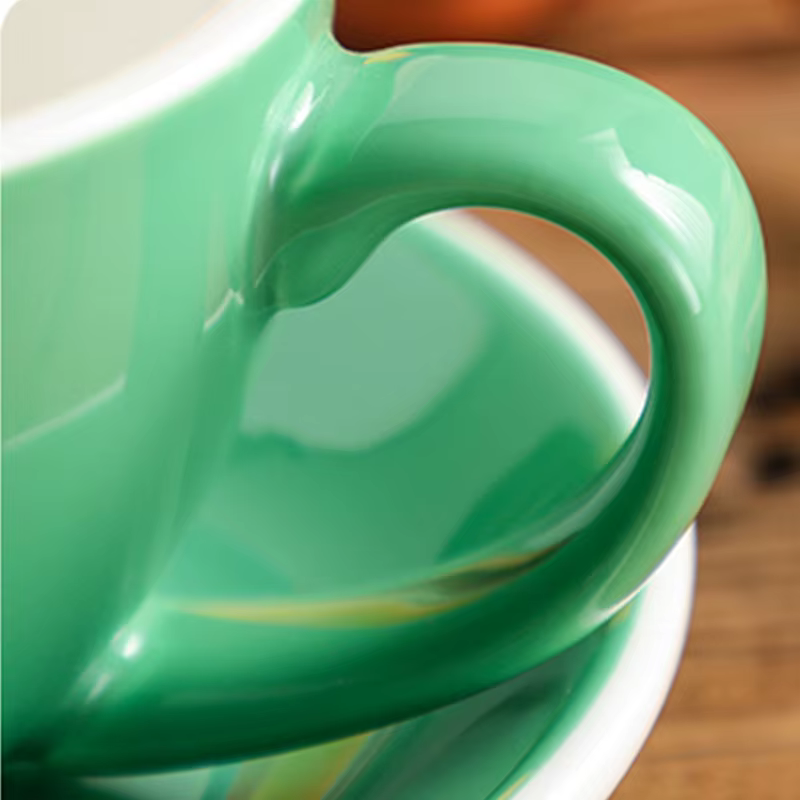 Ensemble de tasses à café et soucoupes en céramique de 300ml