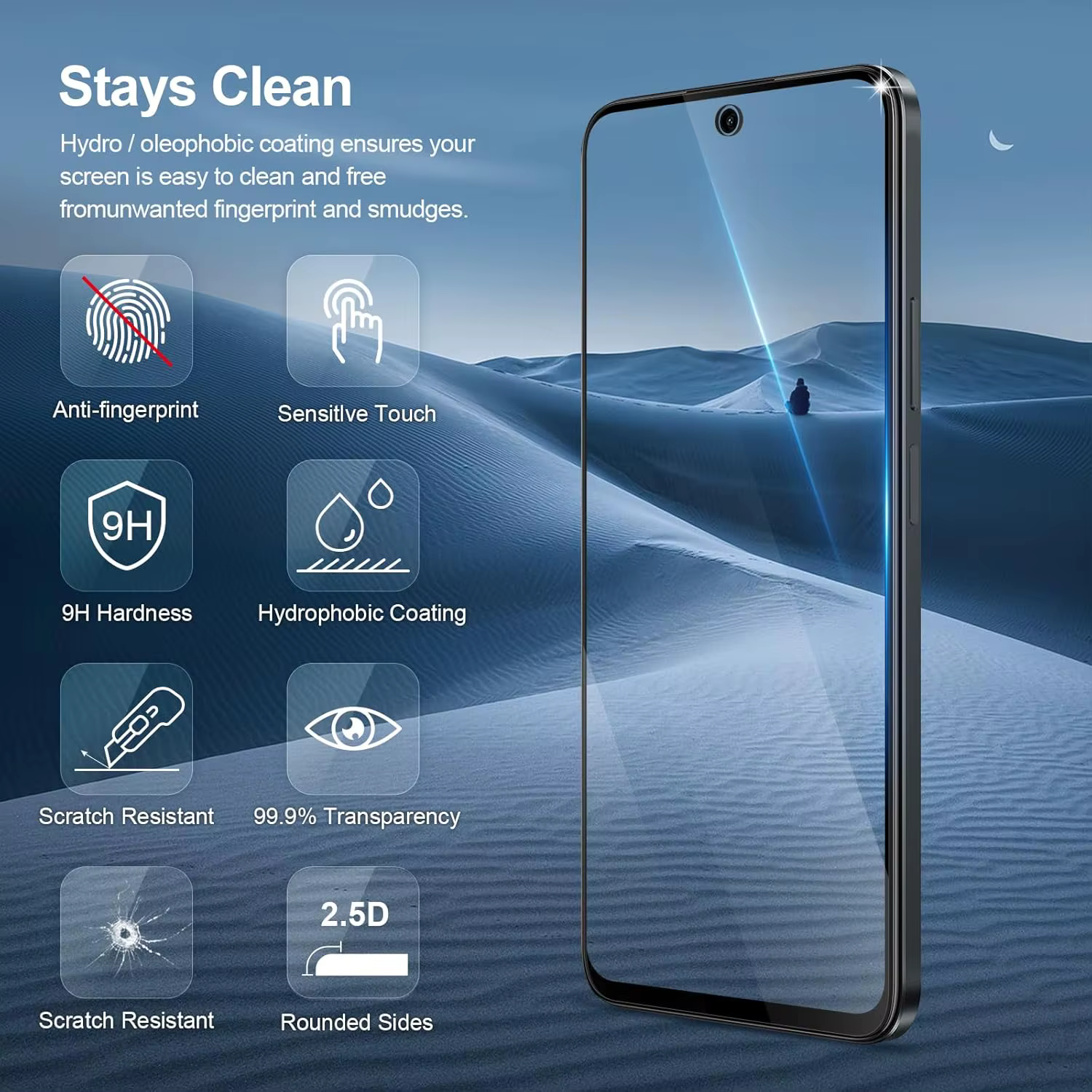 6.8 "verre trempé pour HONOR 200 Film de protection d'écran intelligent en verre