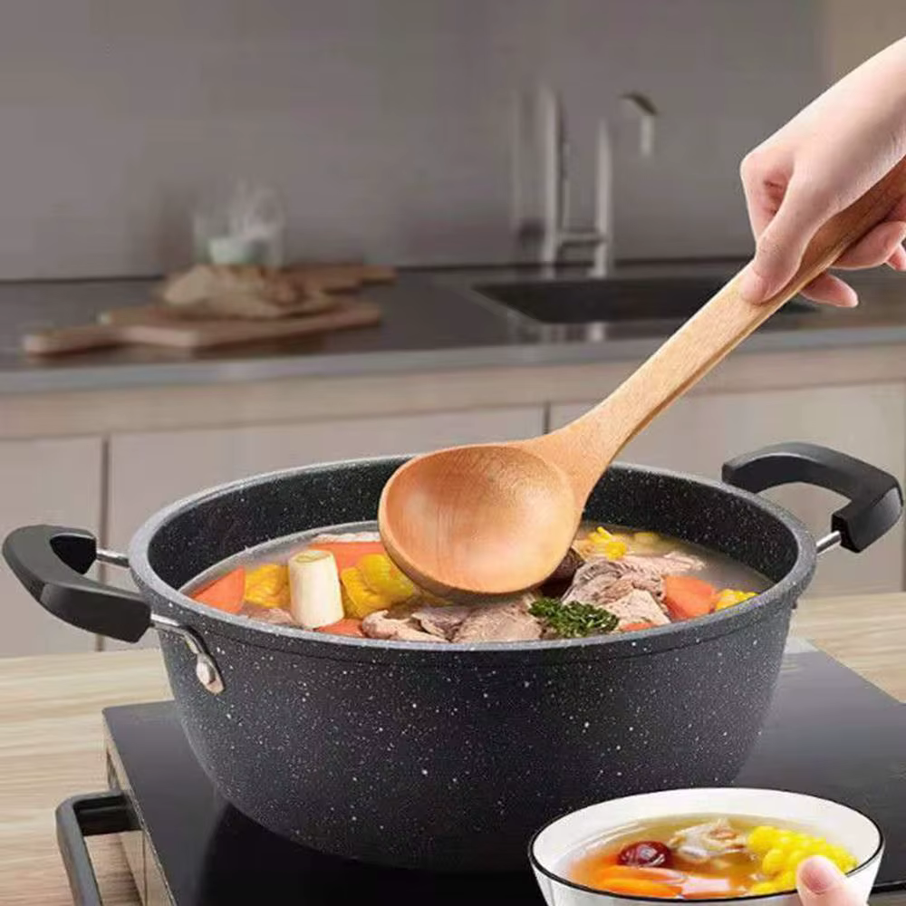 Maifan-Marmite à soupe universelle en pierre avec couvercle
