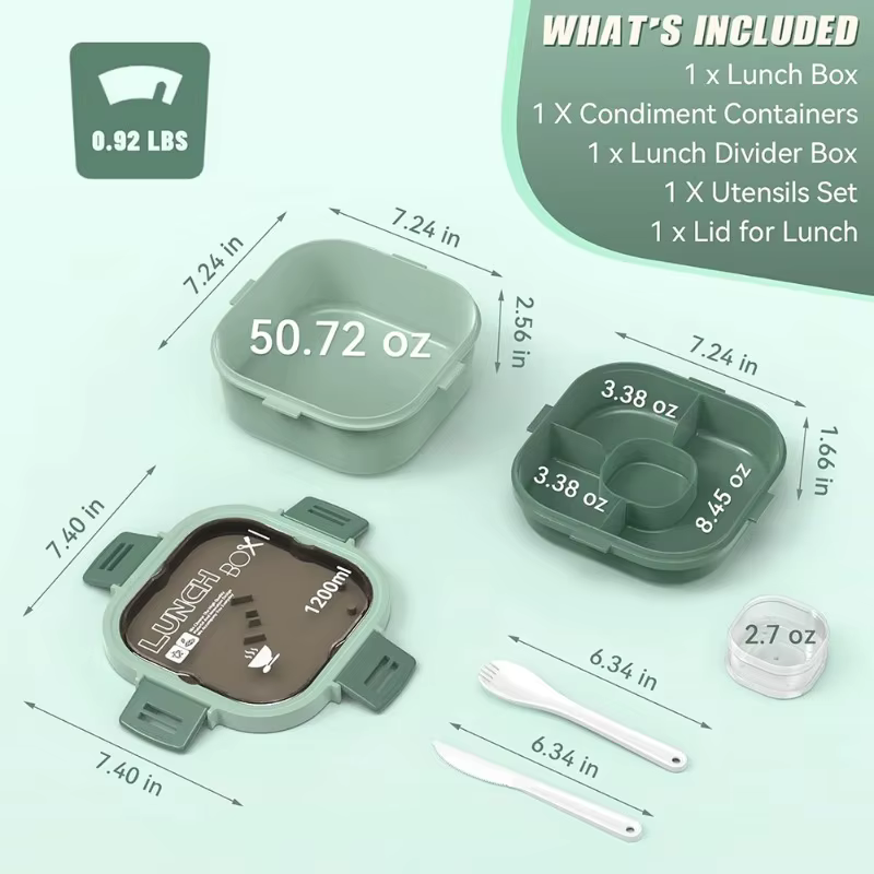 Conteneur à salade tout-en-un - Grand saladier