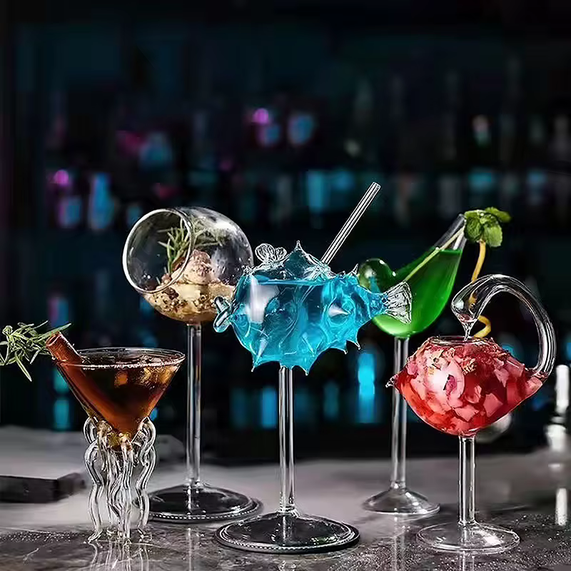Verre à Cocktail créatif en forme de poisson