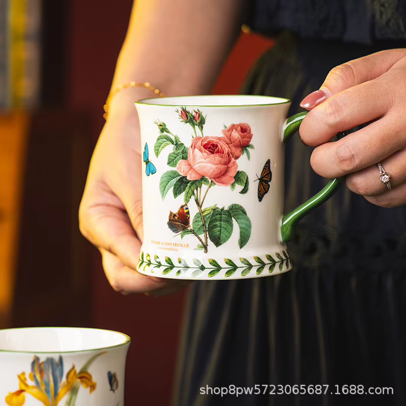 Tasse à café en céramique de style pastoral créatif