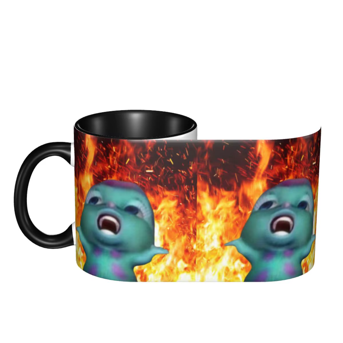 Bibble sur les tasses de feu personnalisées, bricolage, thé, lait, café
