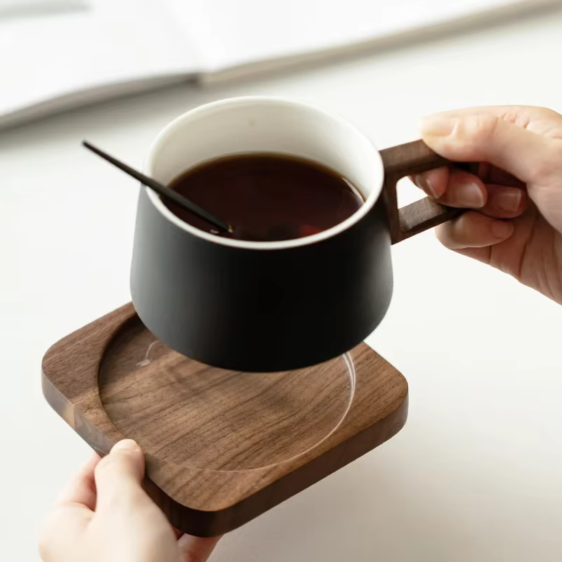 Ensemble de sous-verres en bois massif