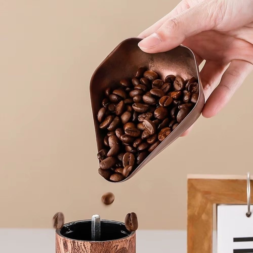 Tasse doseuse de grains de café en acier inoxydable