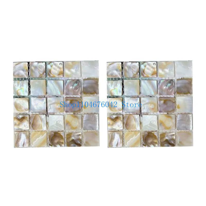 Sous-verres carrés en coquille conque naturelle