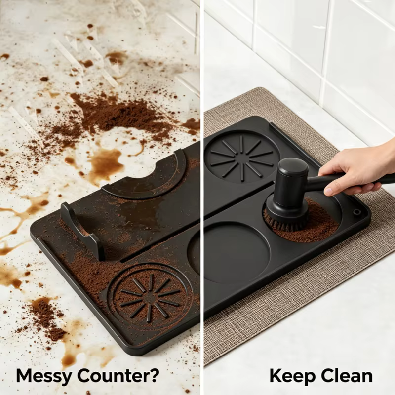 Tapis de pressage de café en silicone