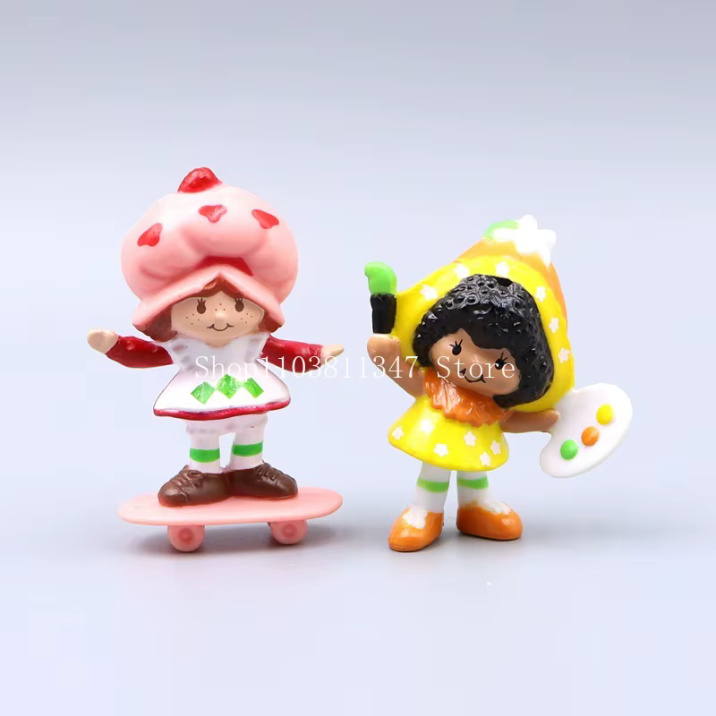 Figurines mignonnes de l'anime Strawberry Girl, 6 pièces, figurine d'action Strawberry Girl, modèle en PVC, jouet décoratif, cadeau de Noël, cadeau d'anniversaire