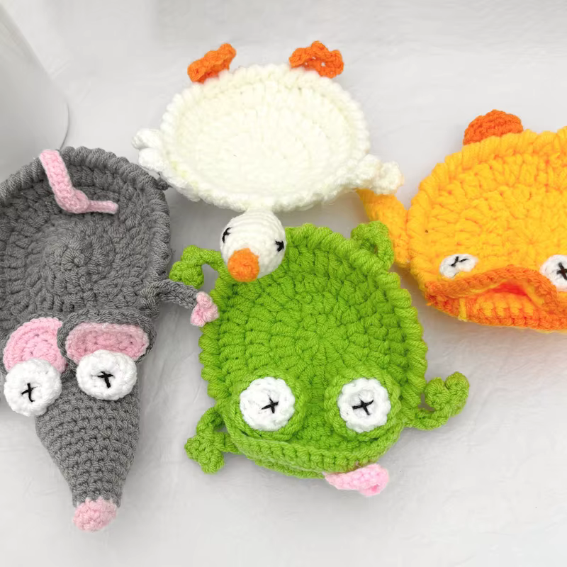 Sous-verre au crochet au design amusant