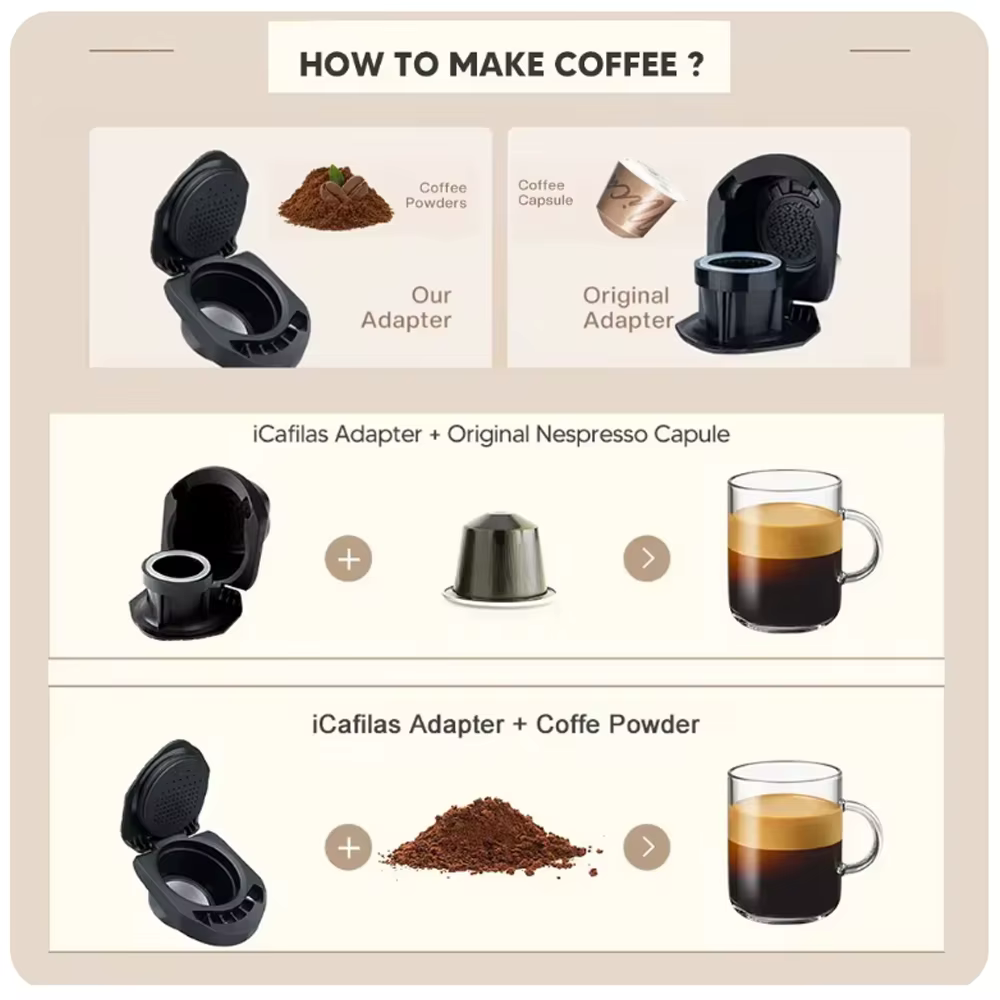 Adaptateur de Capsule de Café Réutilisable pour Dolce Gusto Genio S Piccolo