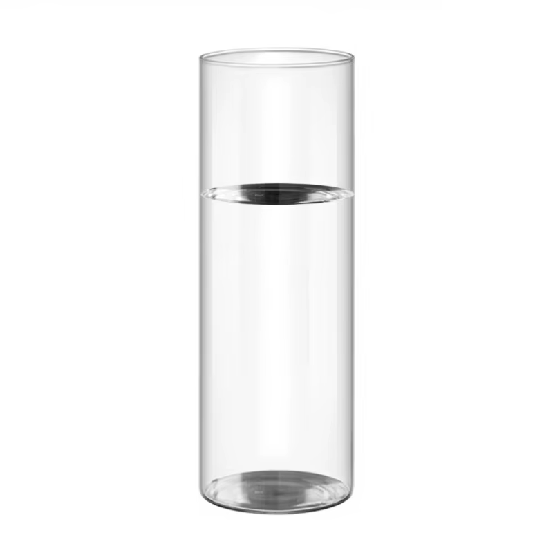 Vase en verre transparent
