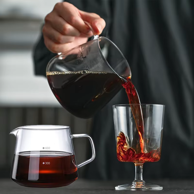 Cafetière en verre pour serveur de café