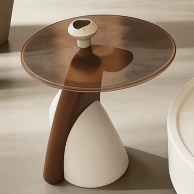 Mini table basse italienne, style Mid-Century, mignonne et vintage, pour chambre à coucher, bureau, table basse ronde, Stolik Kawowy Nowoczesny, meubles nordiques