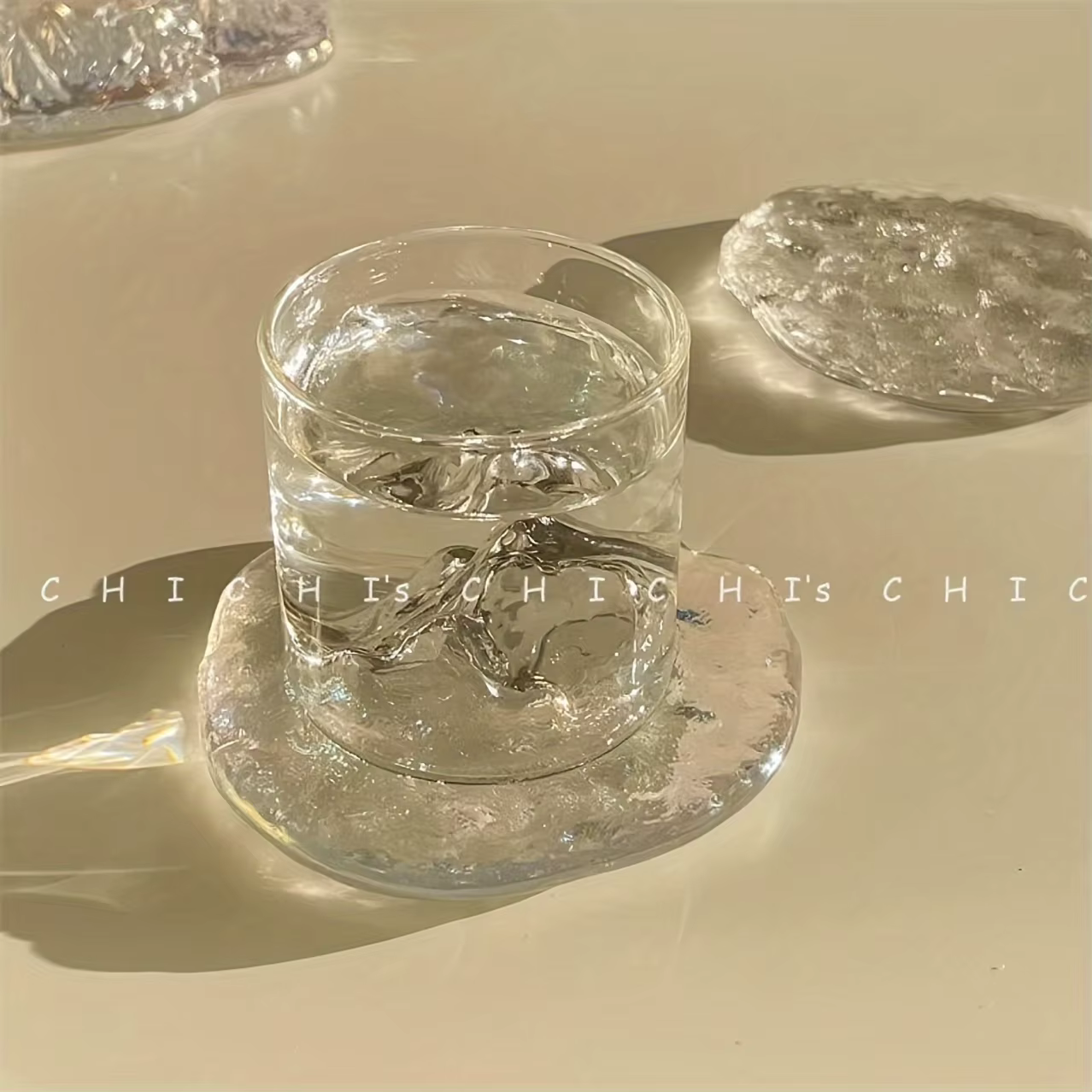 Sous-verre en verre épais résistant à la chaleur