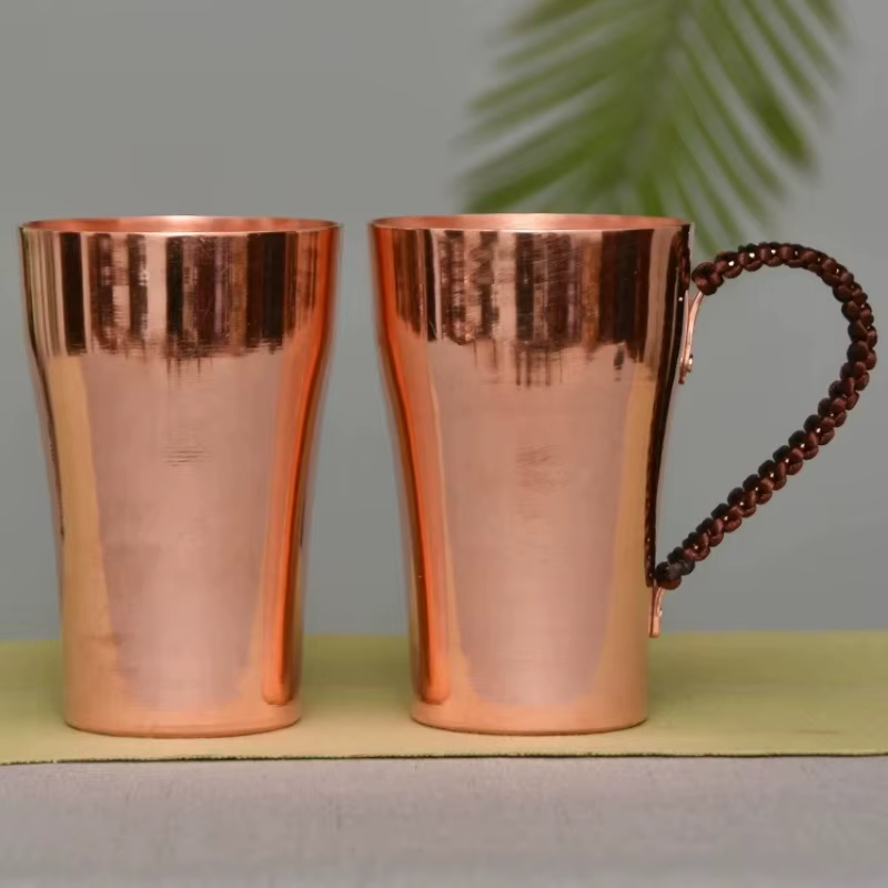 Tasse à lait de bière en cuivre pur fabriquée à la main
