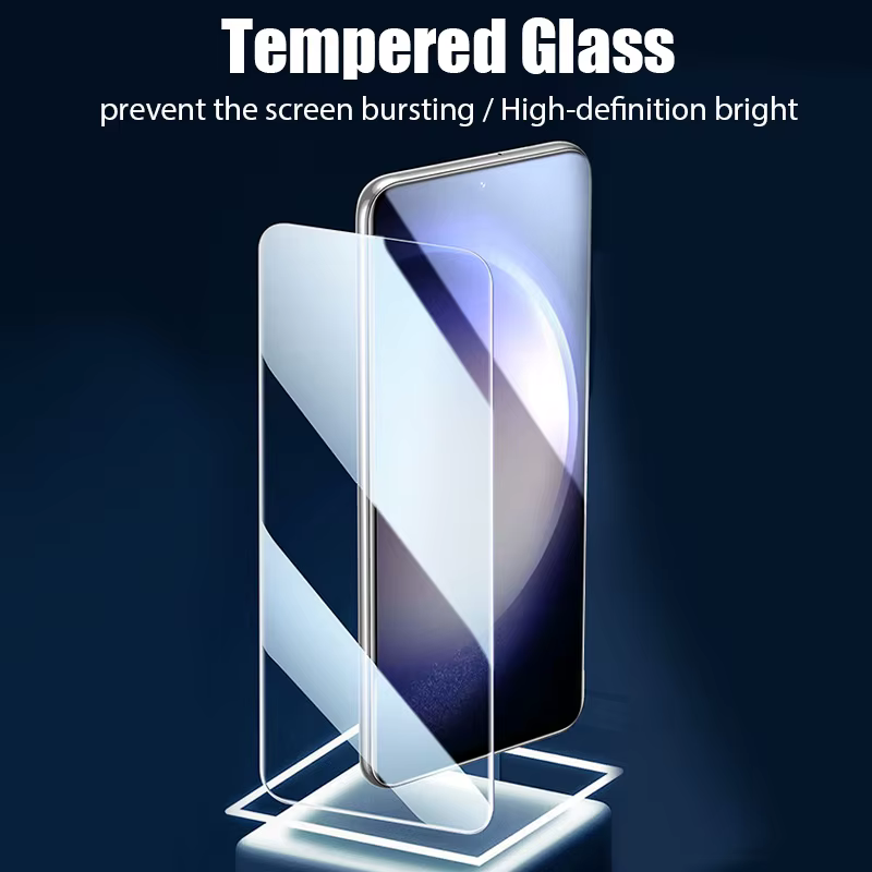 4 pièces de verre trempé pour Samsung S25 S24 Ultra S23 S22 Plus A56 A16 A55 A15 A35 A54 S20FE 5G A33 A53 A52 A36 Protection d'écran