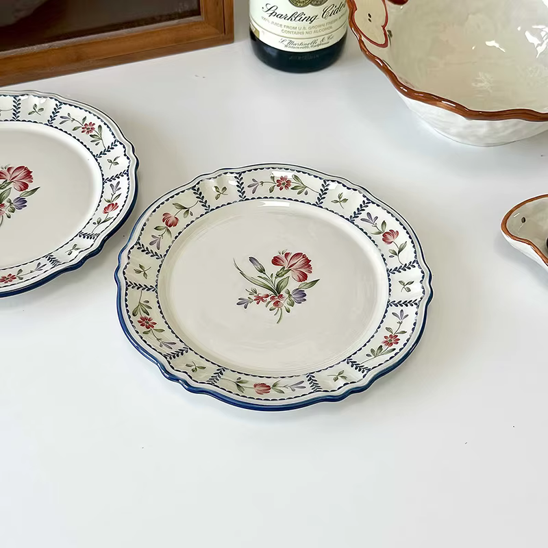 Assiette en céramique imprimée française