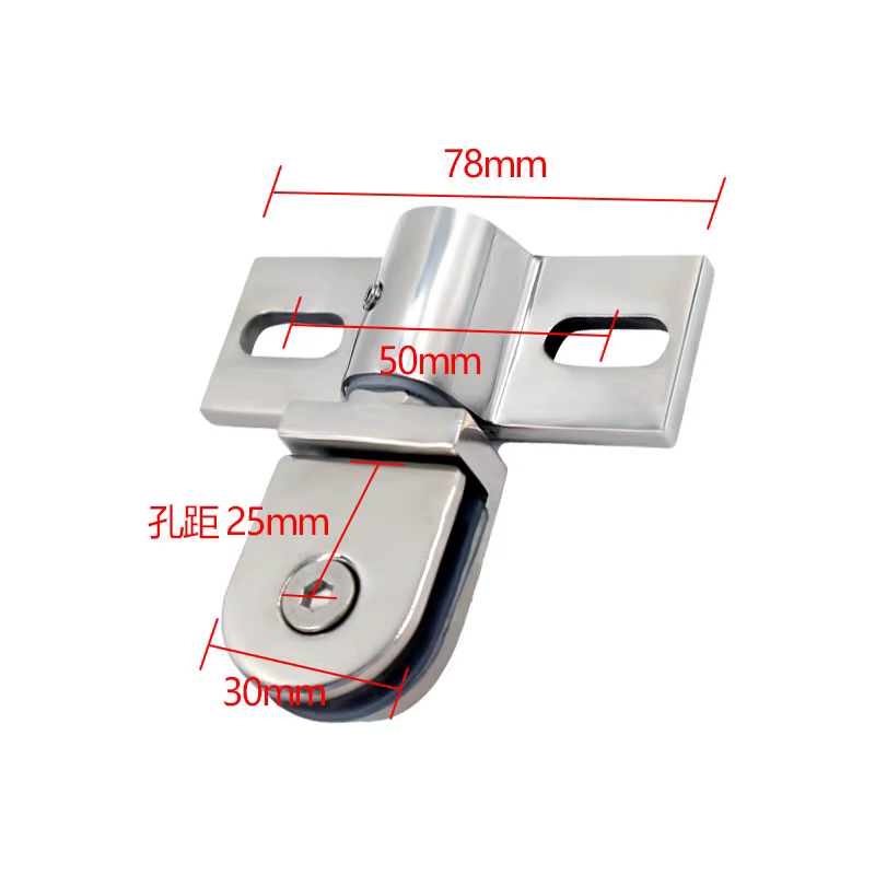 Clip/Attache/Charnière pour porte de salle de bain en verre, axe de porte rotatif, alliage de zinc et acier inoxydable, sans rouille, accessoires de douche