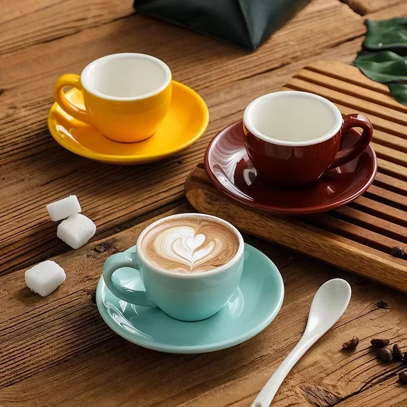 Tasse à café en céramique colorée 75ml