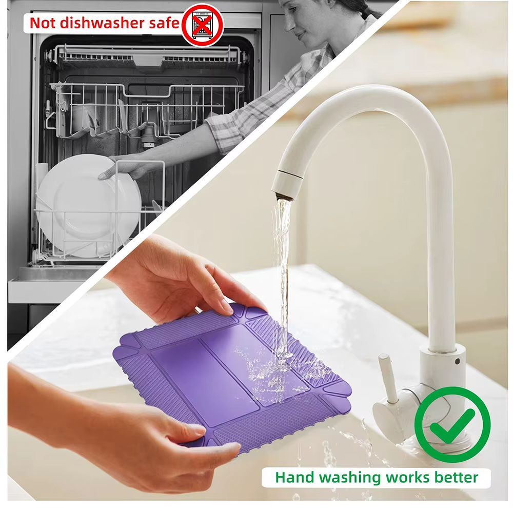 Sous-plats et dessous de plat pliables en silicone