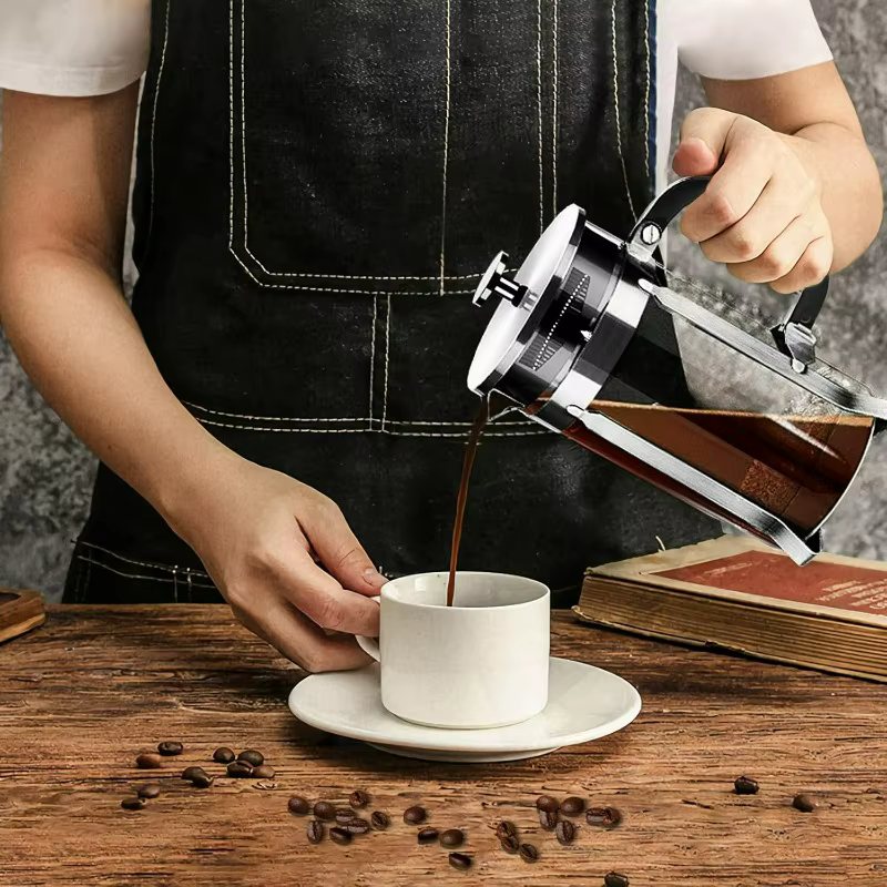 Cafetière à presse française en acier inoxydable