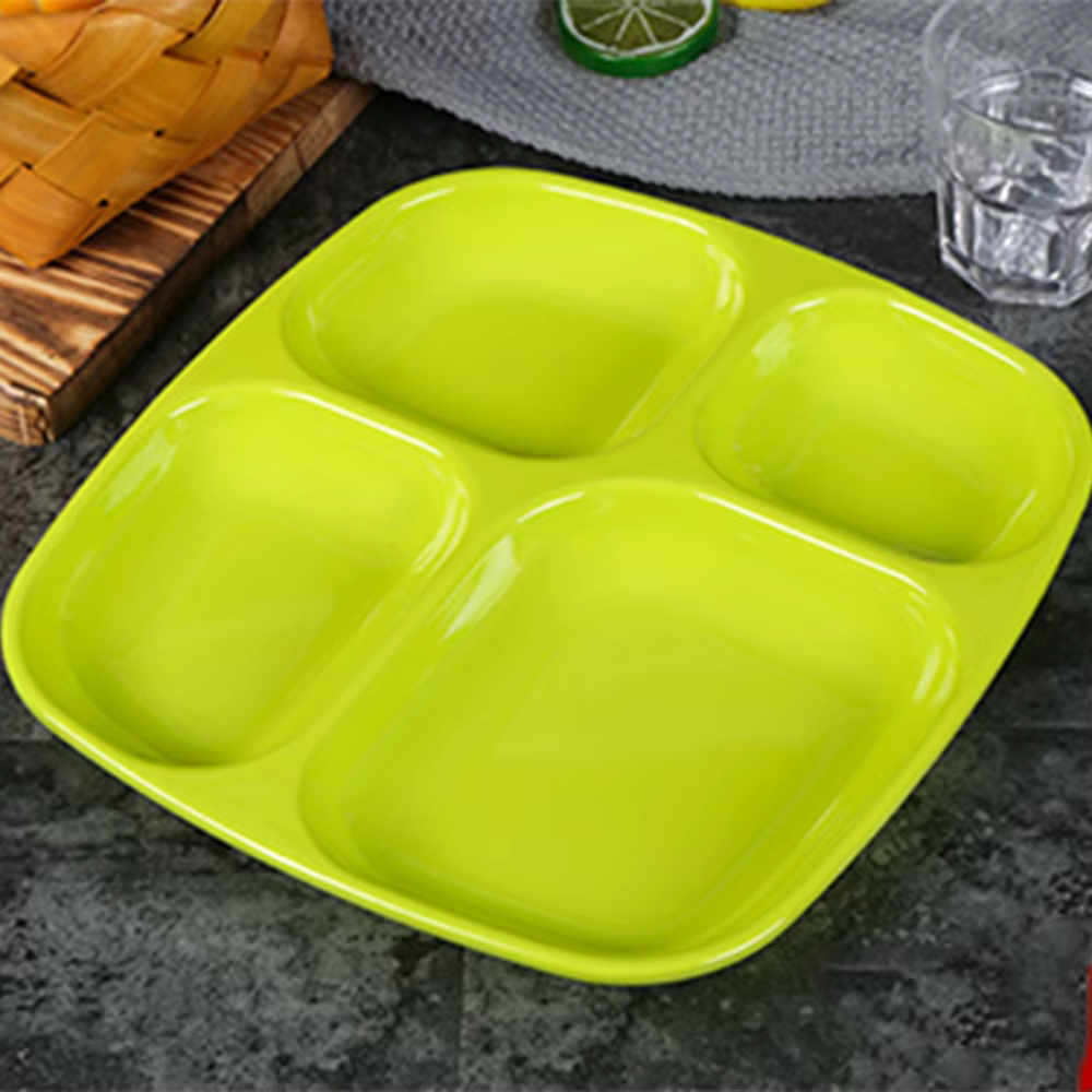 Assiette à Compartiment à Quatre Grilles